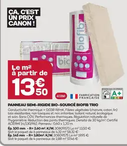 Gedimat Biofib panneau semi-rigide bio-sourcé trio offre