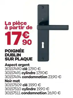 Gedimat Poignée dublin sur plaque offre