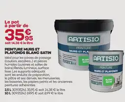 Gedimat Artisio peinture murs et plafonds blanc satin offre