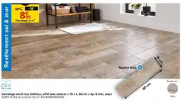 Castorama Julyo carrelage sol et mur intérieur effet bois naturel offre