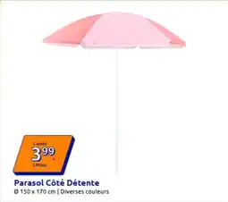 Action Parasol coté détente offre