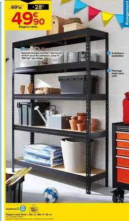 Castorama Goodhome étagère métal rand offre