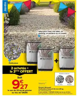 Castorama Blooma gravier décoratif multicolore hawai 8-12 mm offre