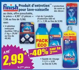 Norma Finish 3 tablettes nettoyant machine 100 g offre