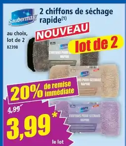 Norma Saubermax 2 chiffons de séchage rapide(1) offre