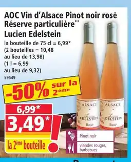 Norma Lucien edelstein aoc vin d'alsace pinot noir rosé réserve particulière offre
