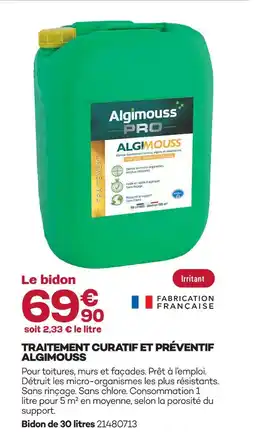 Gedimat Algimouss traitement curatif et préventif offre