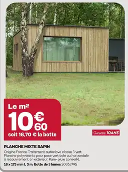 Gedimat Planche mixte sapin offre