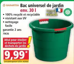 Norma Garantia bac universel de jardin env. 30 l offre