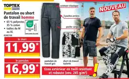 Norma Toptex pro pantalon ou short de travail de travail homme offre