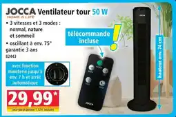 Norma Joca ventilateur tour 50 w offre