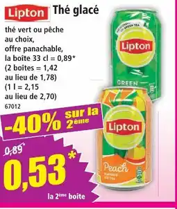 Norma Lipton thé glacé thé vert offre