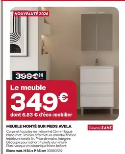 Gedimat Meuble monté sur pieds avela offre