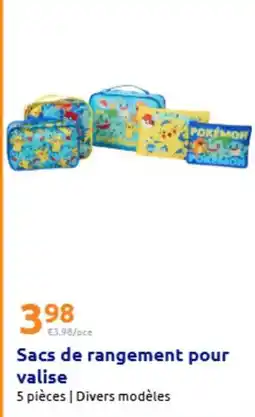 Action Pokemon - sacs de rangement pour valise offre