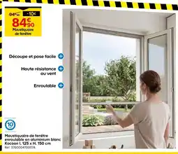 Castorama Kocoon moustiquaire de fenêtre enroulable en aluminium blanc offre