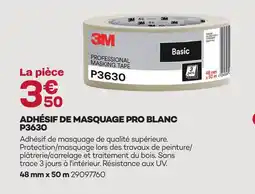 Gedimat 3m adhésif de masquage pro blanc p3630 offre