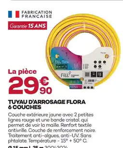 Gedimat Tuyau d'arrosage flora 6 couches offre