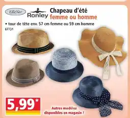 Norma Ronley chapeau d'été femme ou homme offre