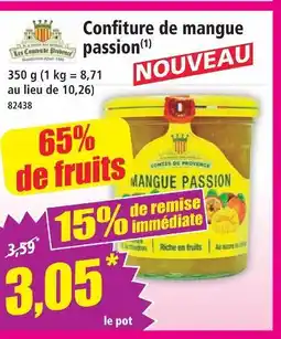 Norma Les comtes de provence confiture de mangue passion offre
