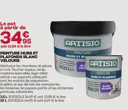 Gedimat Peinture murs et plafonds blanc velours offre
