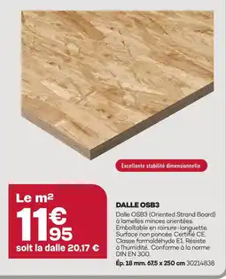 Gedimat Dalle osb3 offre