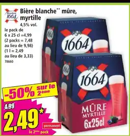 Norma 1664 bière blanche mûre myrtille offre