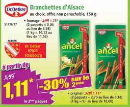 Norma Dr.oetker branchettes d'alsace fromage offre