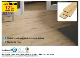 Castorama Goodhome sol stratifié lulea effet chêne blond offre