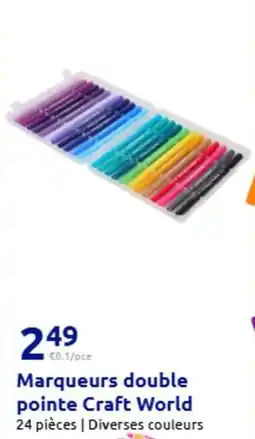 Action Marqueurs double pointe craft world offre