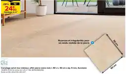 Castorama Sunstone carrelage sol et mur intérieur effet pierre ivoire mat offre