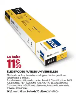 Gedimat Gys électrodes rutiles universelles offre
