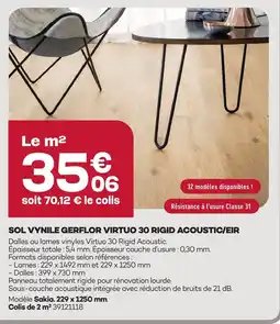 Gedimat Gerflor sol vinyle virtuo 30 rigid acoustic/eir offre