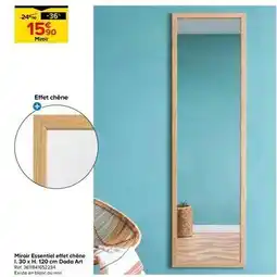 Castorama Chêne - miroir essential effet l. 30 x h. 120 cm dada art offre