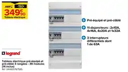 Castorama Legrand tableau électrique pré-équipé et pré-câblé 3 rangées offre