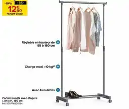 Castorama Portant simple avec étagère l. 84 x h. 160 cm offre