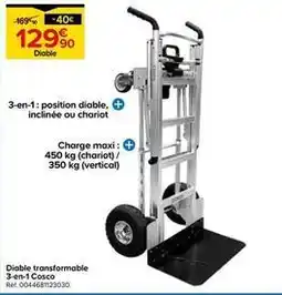 Castorama Diable transformable 3-en-1 cosco offre