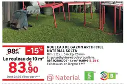Leroy Merlin Naterial Rouleau de gazon artificiel offre