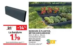 Leroy Merlin BORDURE À PLANTER, BÉTON GRIS ARDOISE offre
