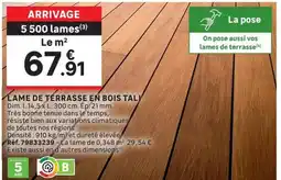 Leroy Merlin LAME DE TERRASSE EN BOIS TALI offre