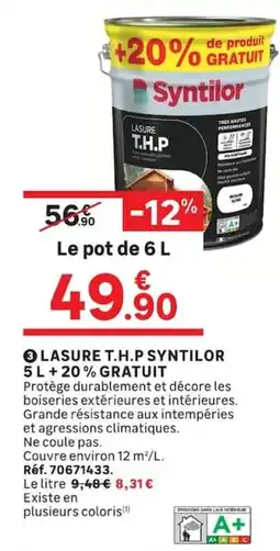 Leroy Merlin Syntilor LASURE T.H.P offre