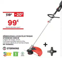 Leroy Merlin STERWINS DÉBROUSSAILLEUSE ÉLECTRIQUE offre