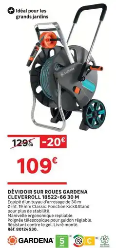 Leroy Merlin GARDENA DÉVIDOIR SUR ROUES offre