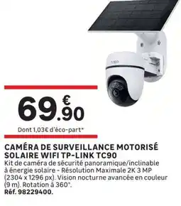 Leroy Merlin TP-LINK CAMÉRA DE SURVEILLANCE MOTORISÉ SOLAIRE WIFI offre