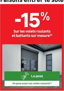 Leroy Merlin volets roulants et battants sur mesure offre