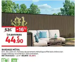 Leroy Merlin BARDAGE MÉTAL offre