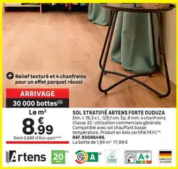 Leroy Merlin Artens SOL STRATIFIÉ ARTENS FORTE DUDUZA offre