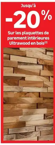 Leroy Merlin Ultrawood plaquettes de parement intérieures en bois offre