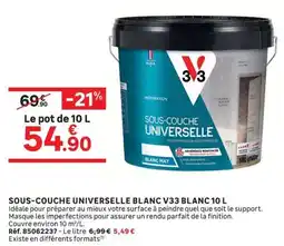Leroy Merlin V33 SOUS-COUCHE UNIVERSELLE BLANC offre