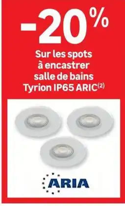 Leroy Merlin ARIA spots à encastrer salle de bains Tyrion IP65 ARIC offre