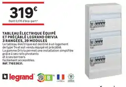 Leroy Merlin LEGRAND TABLEAU ÉLECTRIQUE ÉQUIPÉ ET PRÉCÂBLÉ DRIVIA offre